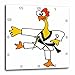 3dRose Funny Silly Rubber Chicken Doing Karate Wall Clock, 10