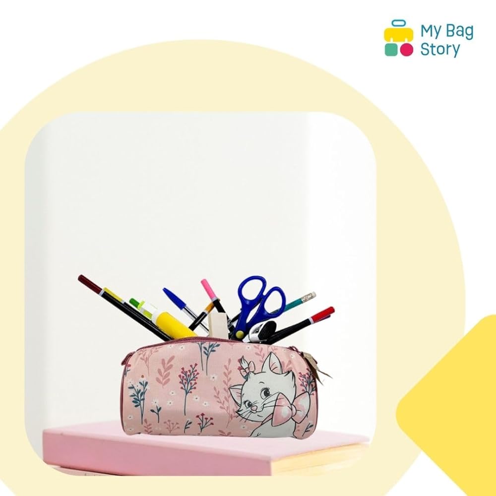 Astuccio Scuola Aristogatti Rosa - Per Bambine, 20 Cm, Con Cerniera, Ideale Per Penne E Matite - Foto 5