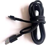 USB Câble de charge pour Razer Naga Pro, DeathAdder V2 Pro, Basilique & Viper Ultimate Hyperspeed Lightest sans fil jeu souris (noir)