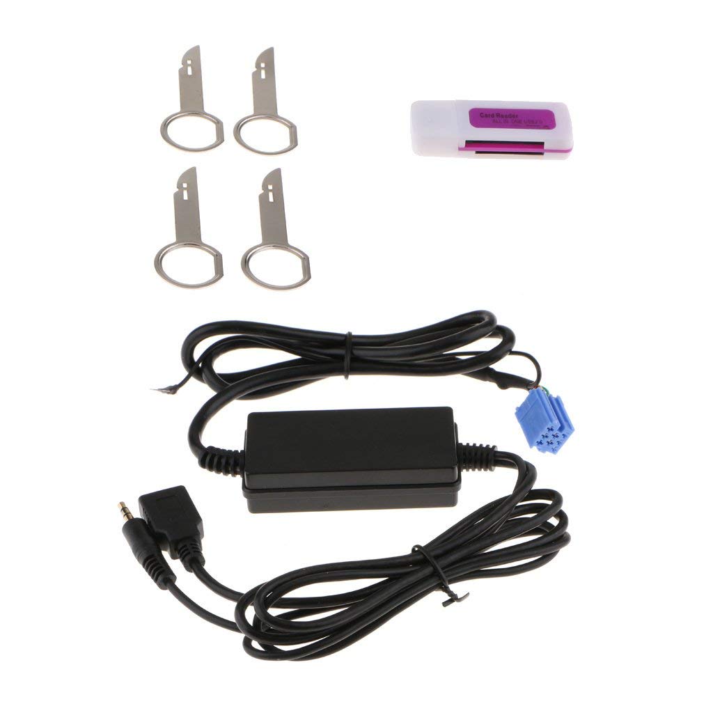 Câble Audio Universel USB AUX 3,5 mm avec Lecteur de Carte pour Voiture
