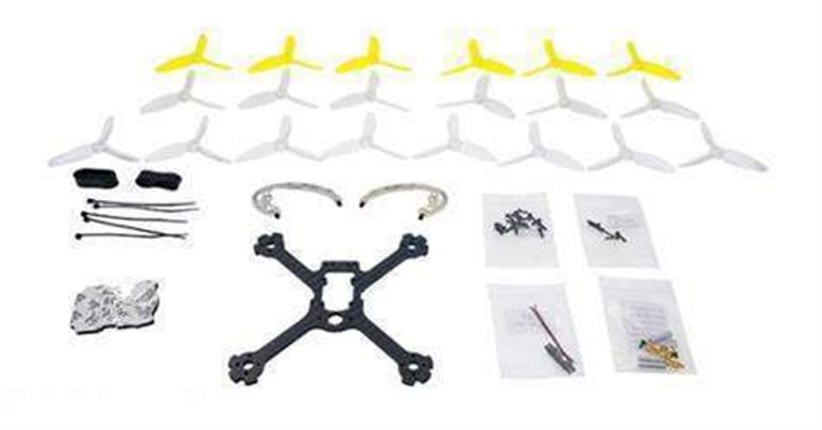 IWBR FPV EGG FPVEGG PRO 138mm RC Drone FPV Racing zestaw ze szkieletem 4mm włókno węglowe z 10 parami 3140 rekwizytów ŚWIATŁO dla KINGKONG/dla LDARC (Color : FPV EGG KIT)