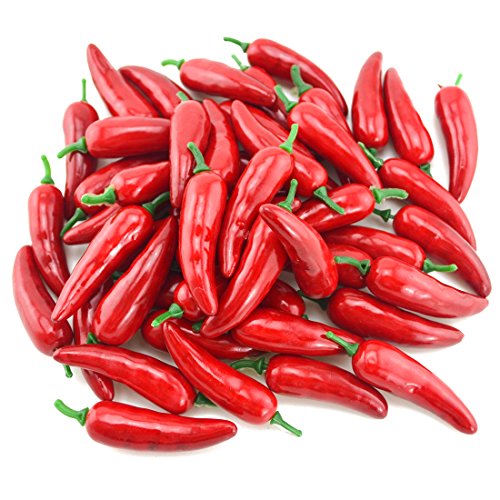 Jedfore Simulation Artificial Lifelike Fake Vegetable Red Pepper Hot Chili For Home Kitchen Decoration 36Pcs Set #TOP2