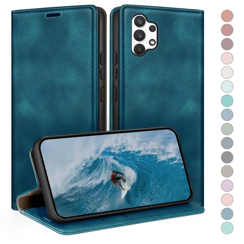Coque Samsung Galaxy A13 5G HUOUH avec fentes pour cartes et clapet aimanté