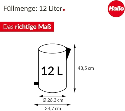 Miniatura 5 de Hailo 0517-030 Pure M, blanco, 10.6 x 10.6 x 16.9 in, blanco