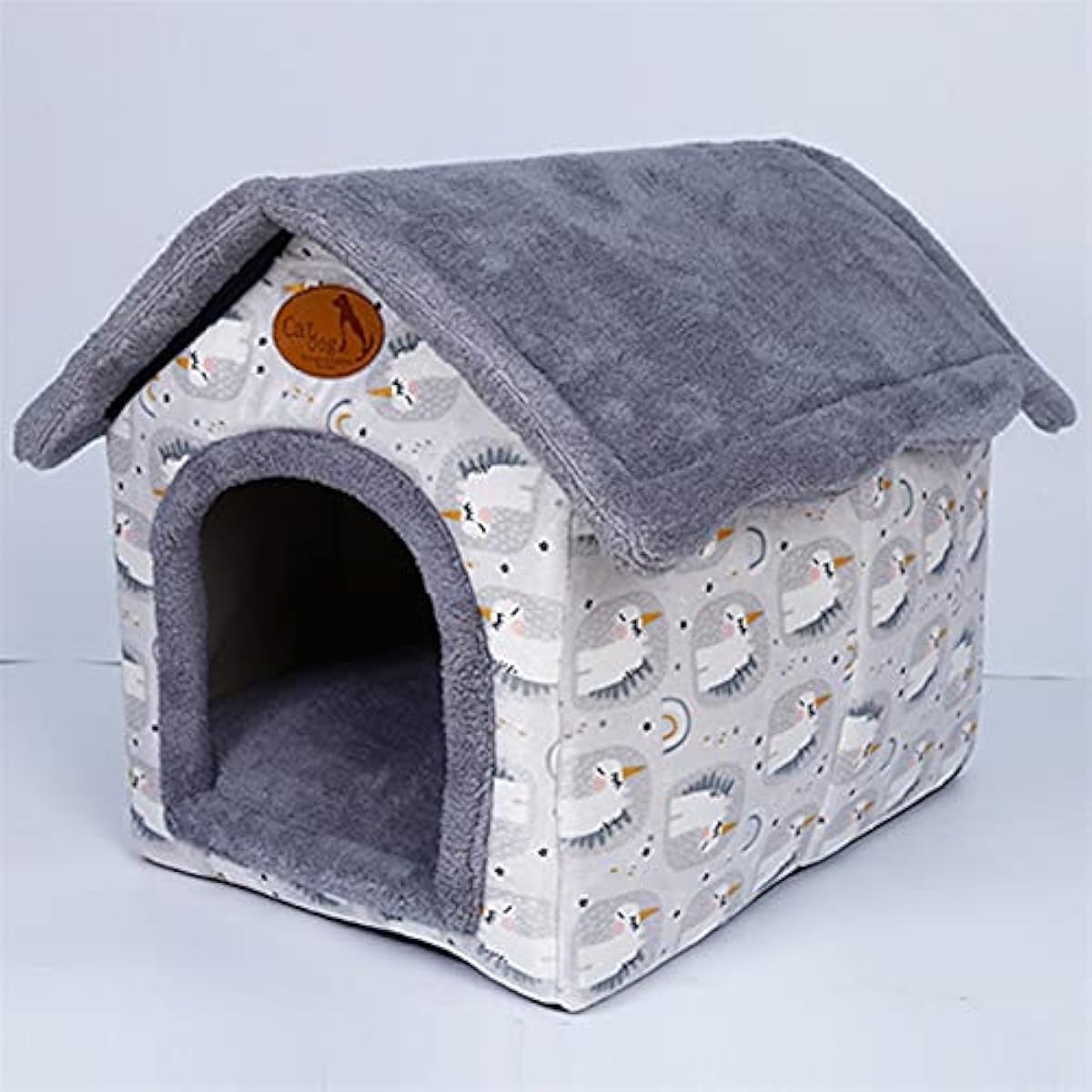 銀座通販 ペットベッド 暖かい猫の巣のペット製品のバスケット子犬洞窟ソファ折りたたまれた犬の家ケンネルの子猫のベッドマットのための小さい中犬の猫 Color Grey Size M ペット用品 売り最安値 Www Littleshopp Com