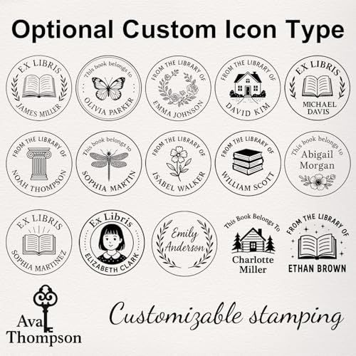 Book Embosser Personalized – Custom Book Embosser Stamp for Library, Wedding, Napkins |Logo Stamp for Weddings | Unique Book Gifts