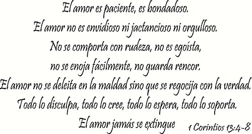 1 Corintios 13 4 8 Pared Arte El Amor Es Paciente Es Bondadoso El Amor No