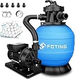 12in Sand Filter Pump for Above Ground Pool with Timer, 1/2HP...