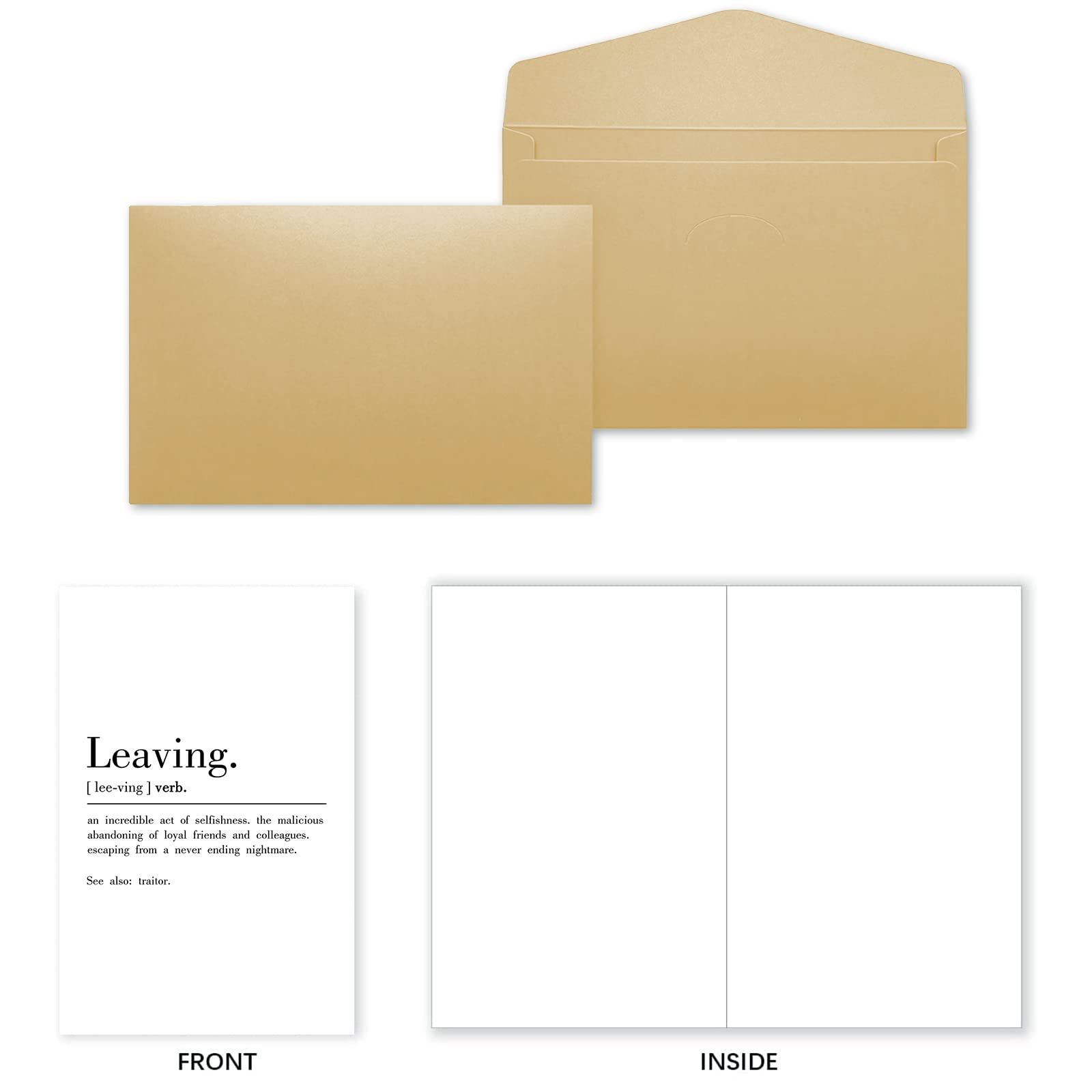Funny Going Away Gift for Coworker, Leaving Definition Card for Him Her, Naughty Coworker Gifts for Women 4