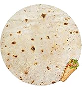 LAGHCAT Burritos Blanket, Tortilla Throw Blanket 71 Inches Burritos Round for Adult and Kids, Flo...