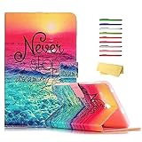 Galaxy Tab E 8.0 Case-UUcovers Slim Stand Soft TPU Flip Case Wallet Cover with Card Slots for Samsung Galaxy Tab E 8.0 SM-T377 4G LTE Verizon/SM-T375 Tablet-Never Stop