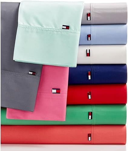 Miniatura 3 de Tommy Hilfiger T200 Solid SHEETING TH Signature, King, azul marino