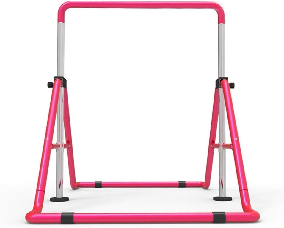 Folding Fitness Horizontal Children's bar Gymnastic bar Children's Equipment Adjustable bar for Children's Training Swing for Children Favorite Gift for Children,Blue,A