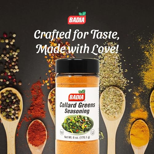 Badia Collard Greens Seasoning 6 oz – Savory Southern Spice Blend for Greens, Soups, Stews & Veggies