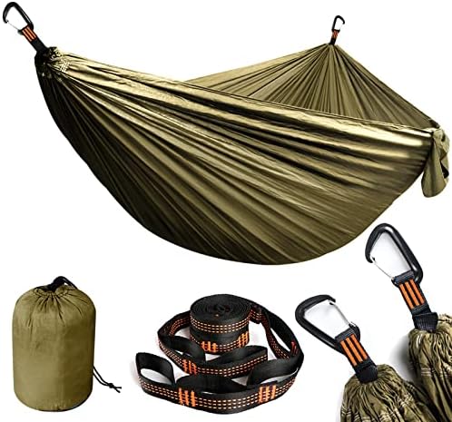 NATUREFUN Ultra-Light Travel Camping Hammock | 300kg Load Capacity,Breathable,Quick-drying Portable Hammock(275 x140cm) | 2 x Premium Carabiners,2 x Nylon Slings Included | Outdoor Indoor Garden