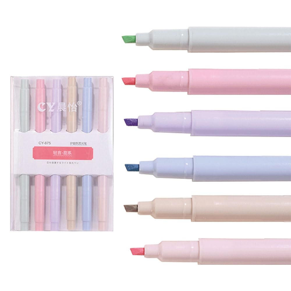 6er Bibel Marker Set - 6 Farben Textmarker Highlighter für Lehrer Geschenk