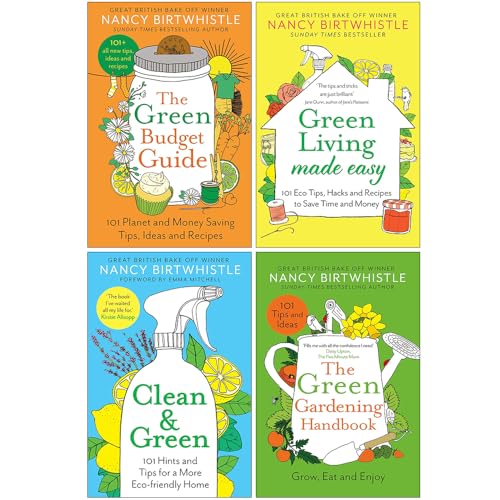 Nancy Birtwhistle Collection 4 Books Set (The Green Budget Guide, Green Living Made Easy, Clean & Green, The Green Gardening Handbook)