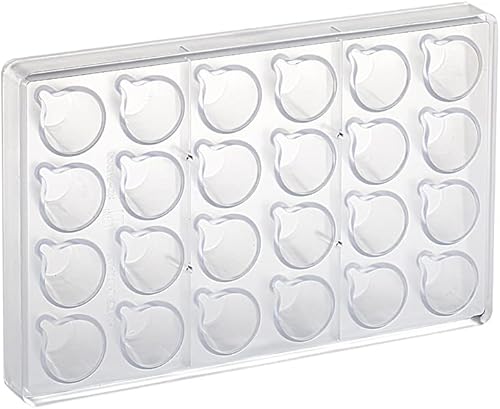 Miniatura 2 de Martellato 20GU005 Molde de chocolate de policarbonato "media cáscara", hace 24 piezas en forma de taza