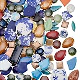 500g de mosaicos irregulares aleatorios:recibirás 500g de piezas de mosaico irregulares aleatorias. Un suministro más amplio satisface perfectamente las necesidades de los clientes con gran demanda.. Perfecto para decorar paredes., Renovar macetas o crear cuadros artísticos