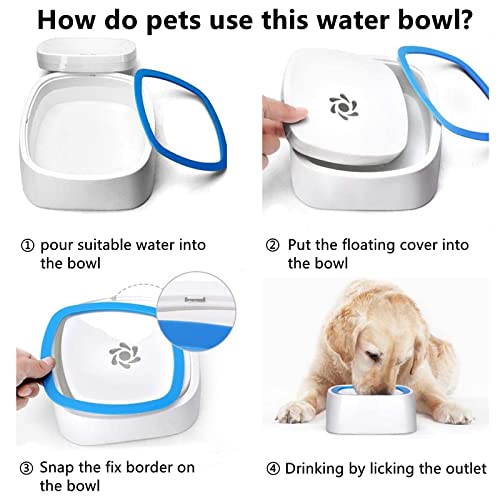 Gotyou 1.2L Ciotola Acqua Cane Antigoccia,Ciotola