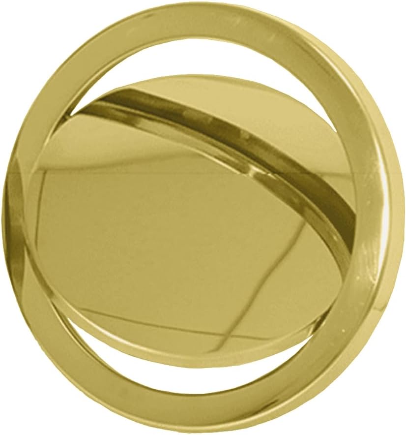 Stainless Steel Swing Trash Can Lid, Built-in Flap Garbage Cover, Round Balance Waste Chute, Recessed Counter Top Bin Lid for Kitchen Office Desk,Bronze,Bronze-228mm (Gold-228mm