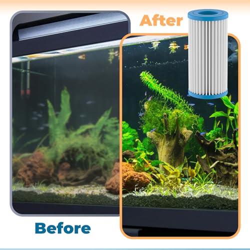 Image of ANTOBLE 4 Pack Micron Cartridges Compatible with MarineLand Magnum | PA0140 Filter Cartridges Fit ML90770 Canister Filters and Polishing Internal Canister Filters