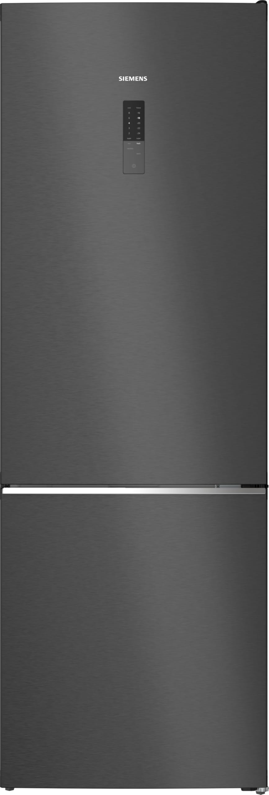 Siemens iQ500 Wolnostojąca lodówko-zamrażarka XXL 203 x 70 cm, KG49NAXCG, 311 l i zamrażanie 129 l, Total noFrost, freezerLight, technologia hyperFresh, technologia AntiFingerprint czarna stal