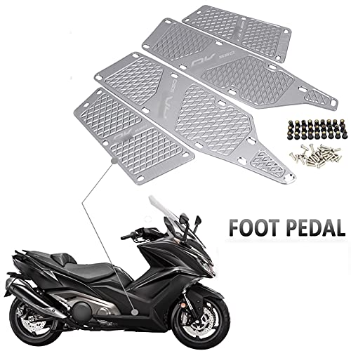 Repose-pieds KYMCO AK 550 en alu CNC : pack de pédales avant et arrière de qualité