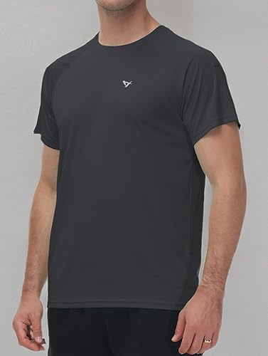 Miniatura 6 de VAYAGER Camiseta de natación para hombre con protección solar UPF 50+, secado rápido, camiseta de manga corta para surf, pesca, playa