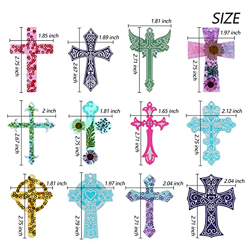 Cross Resin Molds,12 Cavity Epoxy Resin Cross Molds Silicone Molds For Keychain Diy Craft Necklace Jewelry Pendant Making Halloween Gifts #TOP1