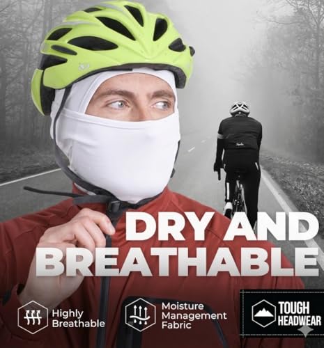 Image of Tough Headwear Balaclava Ski Mask - Breathable Face Mask for Men - Flexible Hinge Full Face Cover - Windproof Motorcycle Gear