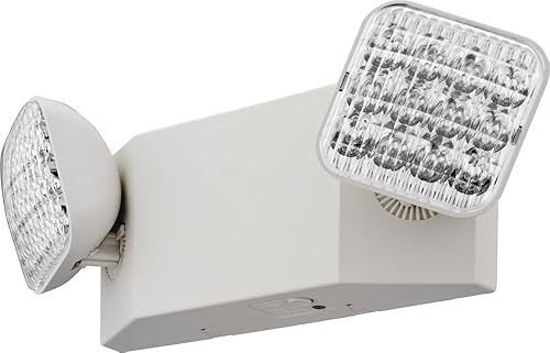 Miniatura 5 de Lithonia Lighting EU2C CP4 Unidad de iluminación de emergencia LED de dos cabezas, certificado California, paquete de 4 contratistas, color blanco