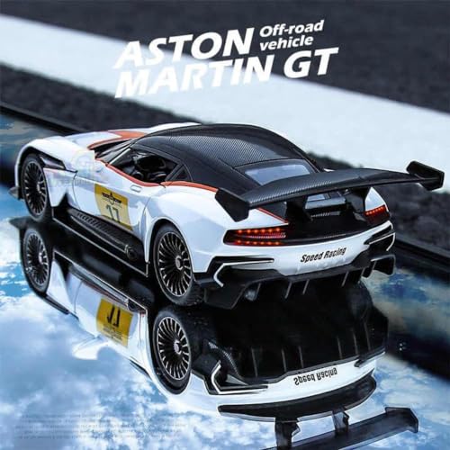 Image of Simulation Alloy Inertial Car Model Children's Toy 1:22 Aston Marttin GT Alloy Diecast Model Sound Light Pull Back Collection Kids Toys Gifts【Color As Per Stock】