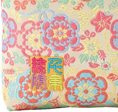 Brocade zipper pouch, lined with Nishijin brocade, size M. (Remonsaika)