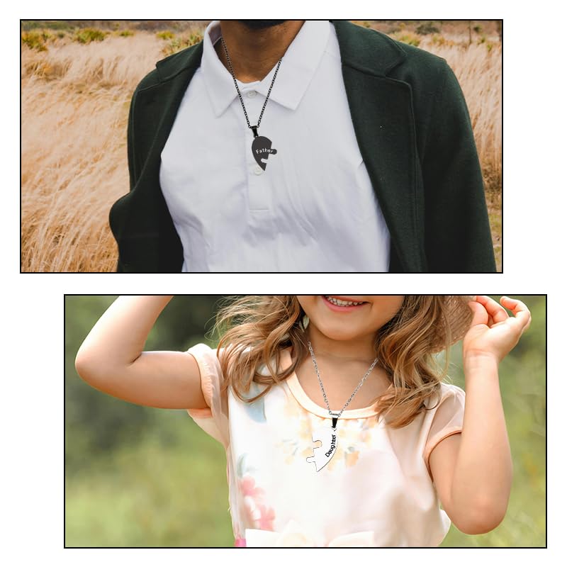 Matching Heart Necklace for Mom and Daughter Son Father Birthday Christmas Gifts for Daughter Dad Mom Gifts from Daughter Son3