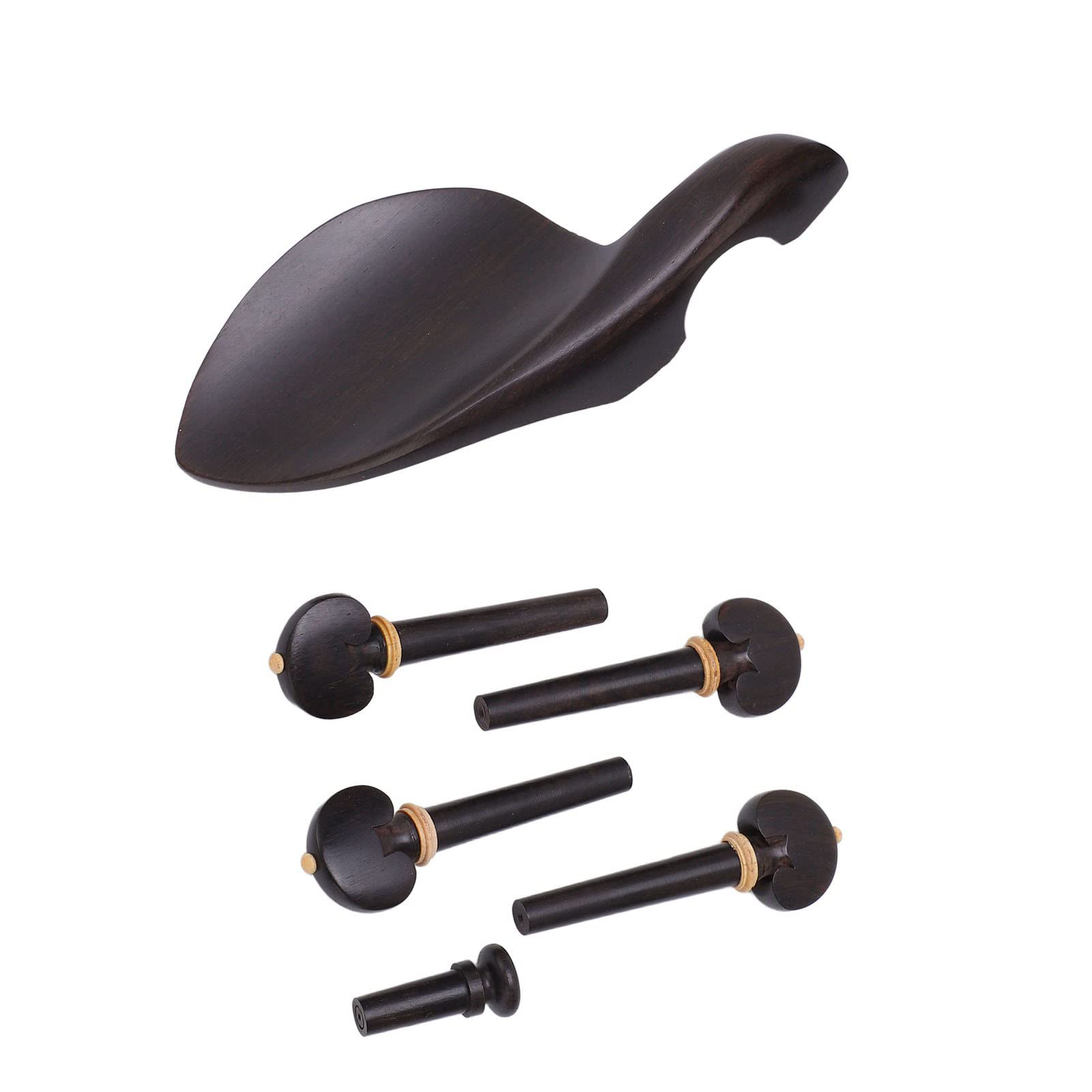 Piezas de Violín, Juego de Accesorios de Violín Antimanchas Duraderos, ébano y Boj, Calidad de Sonido Perfecta para Amantes de la Música para Regalo