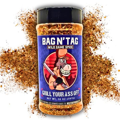 Grill Your As* Off Bag N’ Tag Wild Game Seasoning – Bold Smoky-Sweet BBQ Rub for Venison, Elk,...