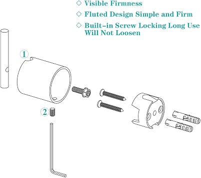 RANDOM Matte Black Towel Hooks 2 Pack 304 Stainless Steel Towel Rack Robe Hook for Bathroom Kitchen Hardware Accessories Wall Mounted Contemporary Style 96068-8MB.
