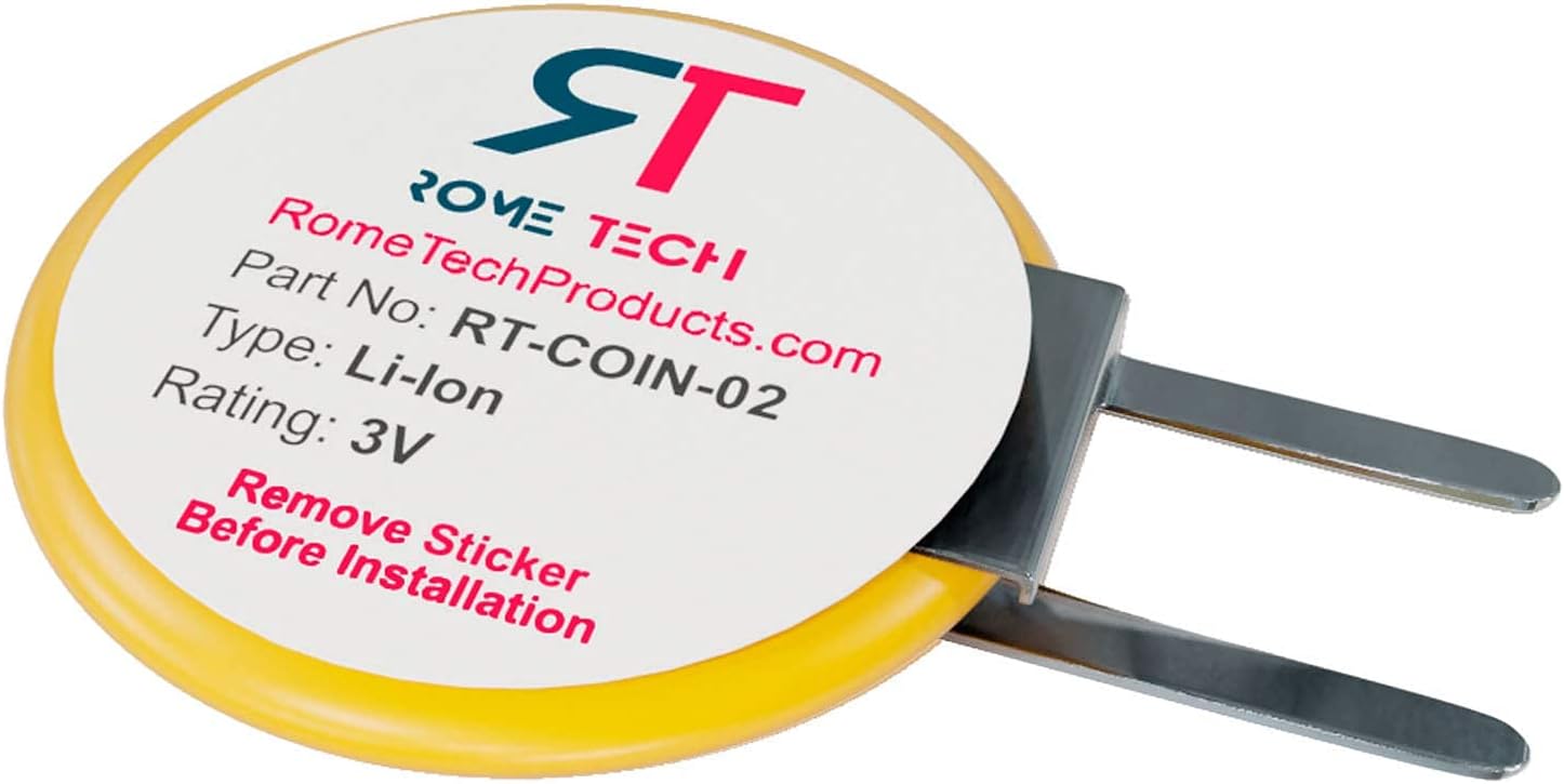 Rome Tech 2 Pack ML1220 Rechargeable Battery with Tabs for Toshiba Satellite A210 A215 A300 A665D C650 L305 L355 L355D