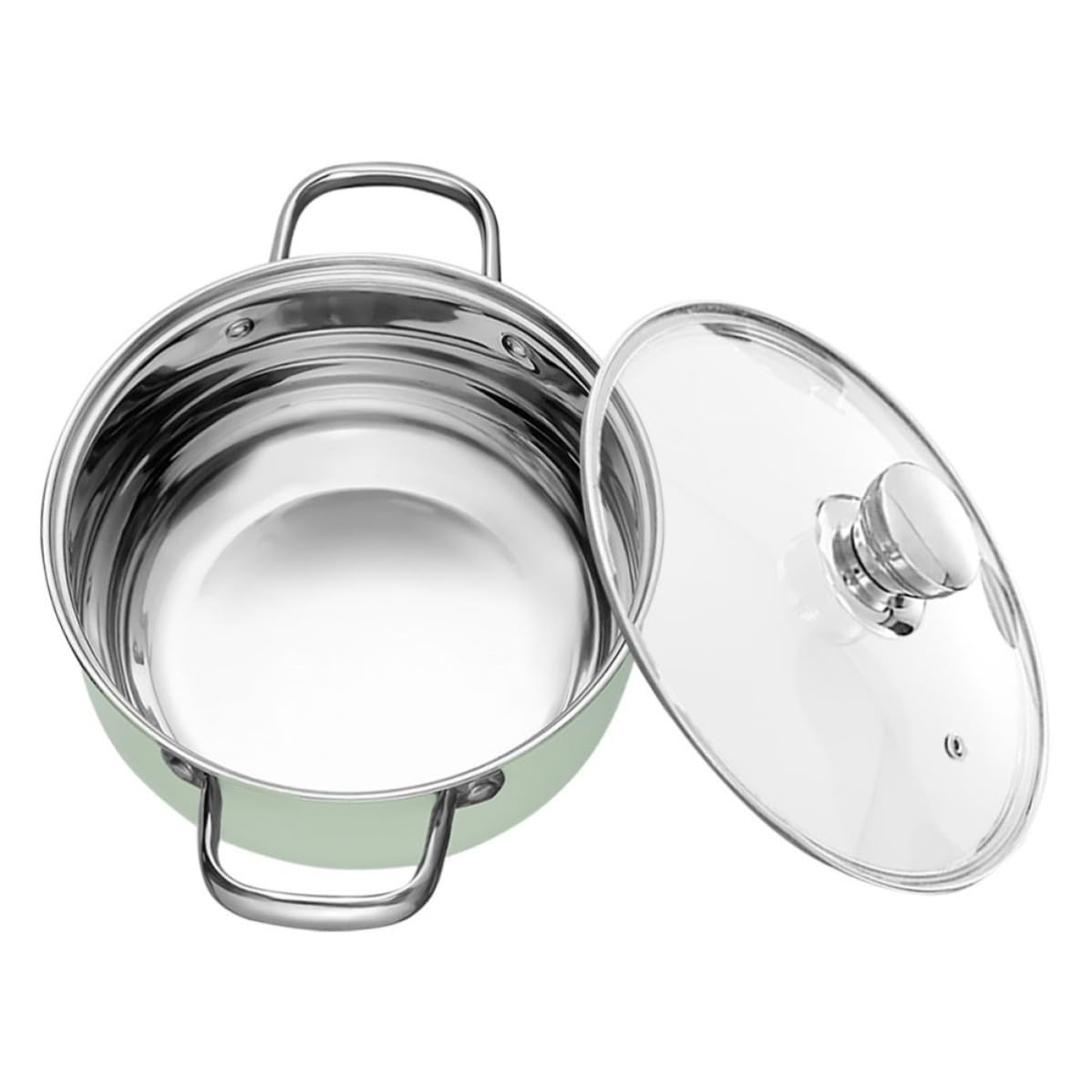 Casserole en acier inoxydable solide pour usage domestique durable
