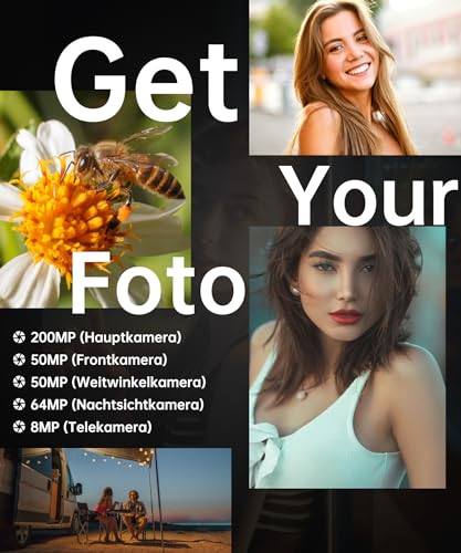 8849 Tank 3 Pro Outdoor Smartphone 5G, 23800mAh Android 14 Outdoor Handy mit Projektor, 36GB RAM+512GB ROM, 6,79" Wasserdicht Dual SIM Rugged Smartphone Ohne Vertrag, 2TBGB Erweiterbar/OTG/GPS – Bild 7