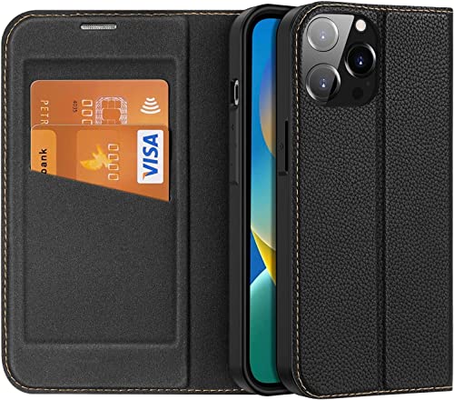 Étui iPhone 14 Pro Max en cuir premium GUMMMY housse à rabat de haute finition