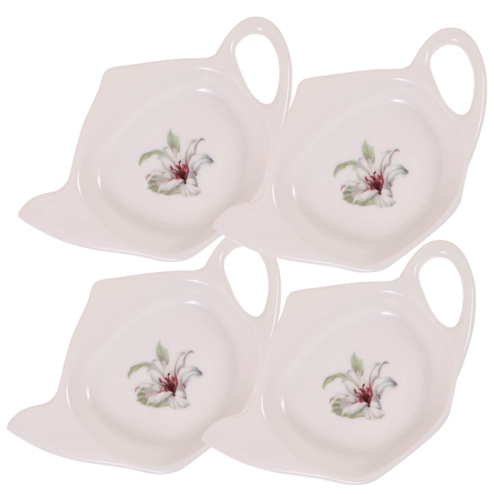 Regalo Per Amanti Del Tè Zerodeko 4 Pz Piatto In Ceramica A Forma Di Teiera Piatto Di Snack Vassoio Per Bustine Di Tè Per Uso Domestico Poggia Bustine Di Tè In Ceramica