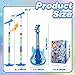 Kids Guitar and Microphone Set, Toy Guitar with Adjustable Volume and Strap, Microphone with Stand and Color Light, Toddler Musical Instrument for 3-5 5-9, Kids Karaoke Machine for Boy Girls(Blue)