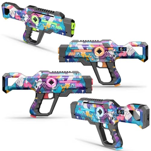 Rechargeable Laser Tag Guns Set of 4, Lazer Tag Game for Kids Teens & Adults, Boys & Girls Outdoor Teenage Group Activities, Cool Toys for Teenage Ages 8 9 10 11 12+