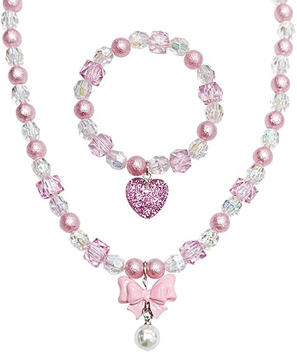 Collar de Mariposa con Lazo para Niñas Pequeñas - Joyería de Princesita para Niñas