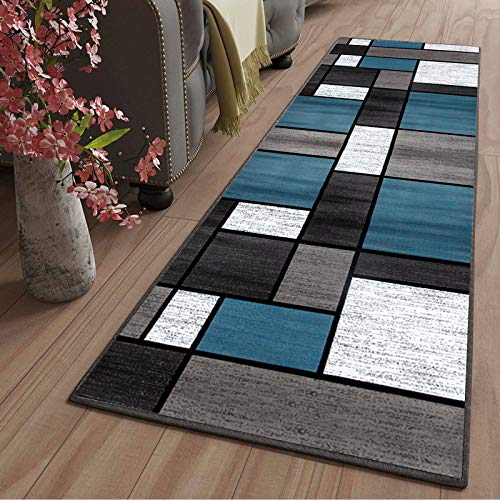 Tapis Cuisine Devant evier Tapis de Couloir Lavable antiderapant Long Absorbant Moderne Motifs Géométriques pour Salon, Chambre, Les Chambres Jeunes Adulte Fille Garcon Gris Noir Rouge Beige