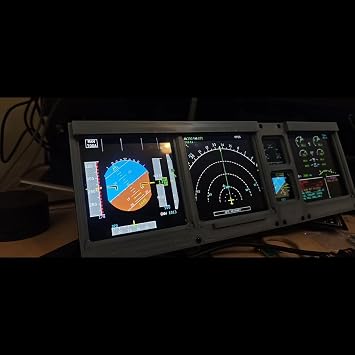 Home Cockpit Panel for MSFS 2020/2024, D106 12.6-Inch Plug and Play Flight Module, PFD+ND+ECAM for A32X/A35X/A38X, Windows Aviation Panel for Flight Simulator Enthusiasts
