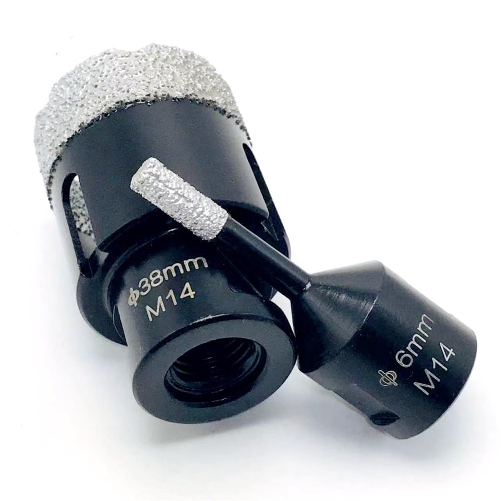 1 szt. Suchy diamentowy rdzeń wiertniczy do płytek ceramicznych otwornica granitowa wiertła do marmuru płytki z otwieraczem do gwintów M14, 60mm