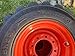 Set of 4-12-16.5 Forerunner SKS-1 Skid Steer Tires on Wheels/Rims (8 lug) for Bobcat -14PLY -12X16.5